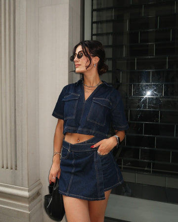 Juniper Cropped Top & Skorts Set