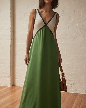 Sante Sicily Contrast Satin Dress