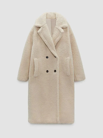 Double Pockets Fleece Coat