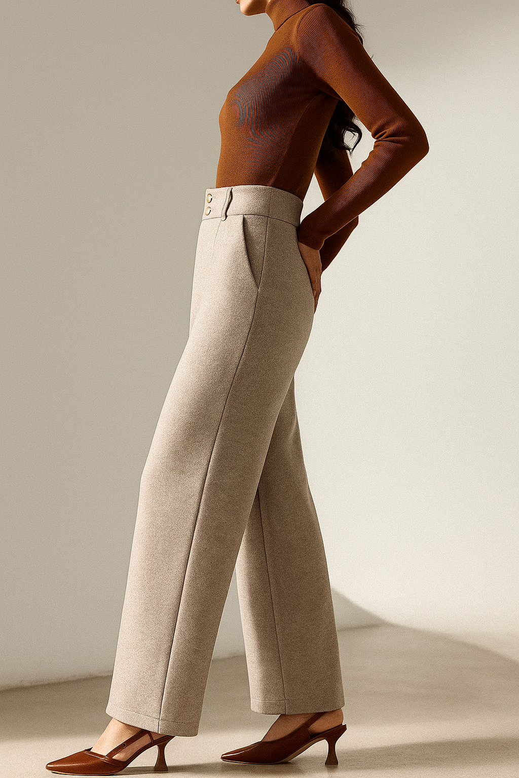 Blair Wool Wide-Leg Trousers