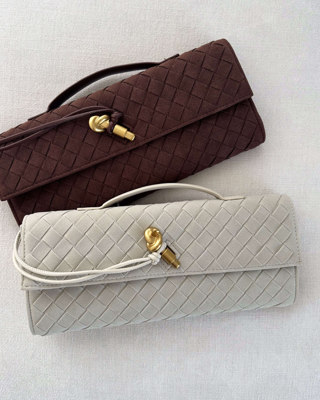 Bergamo Suede Woven Clutch