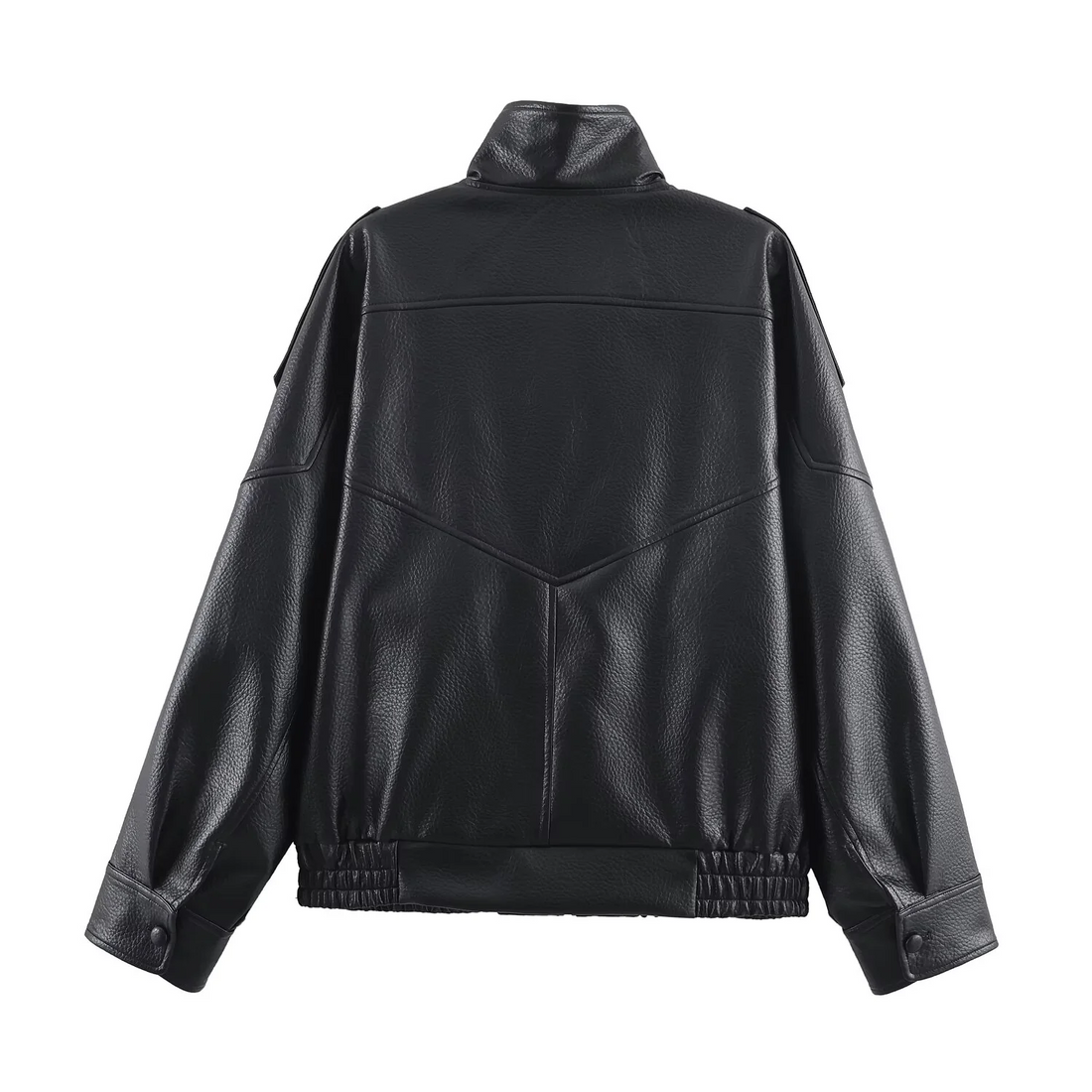 Verona High-Neck Leather Jacket
