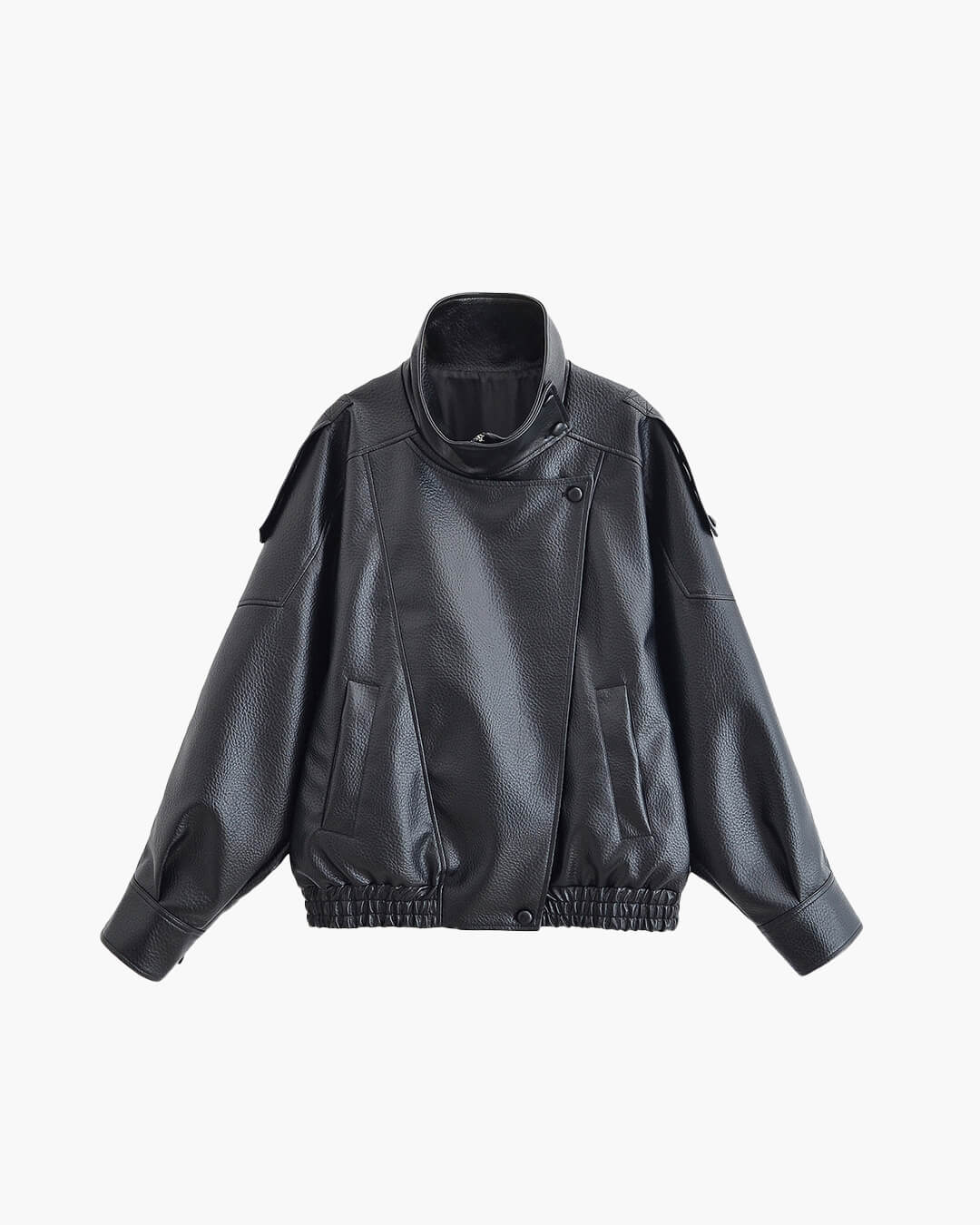 Verona High-Neck Leather Jacket